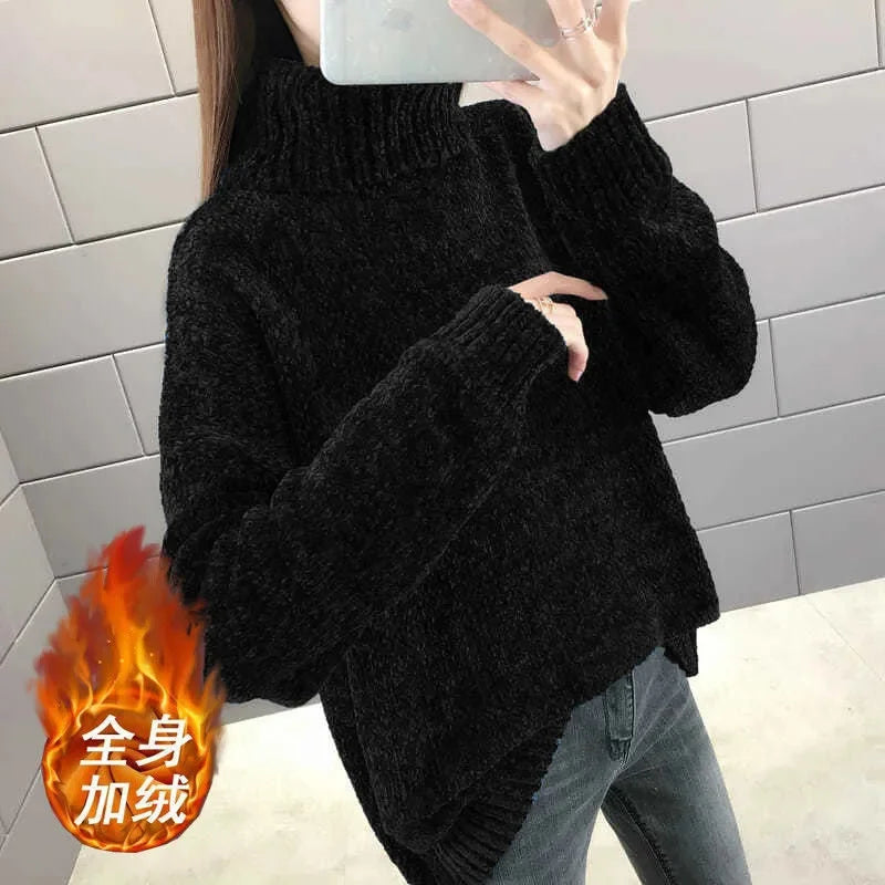 Chenille Turtleneck Sweater