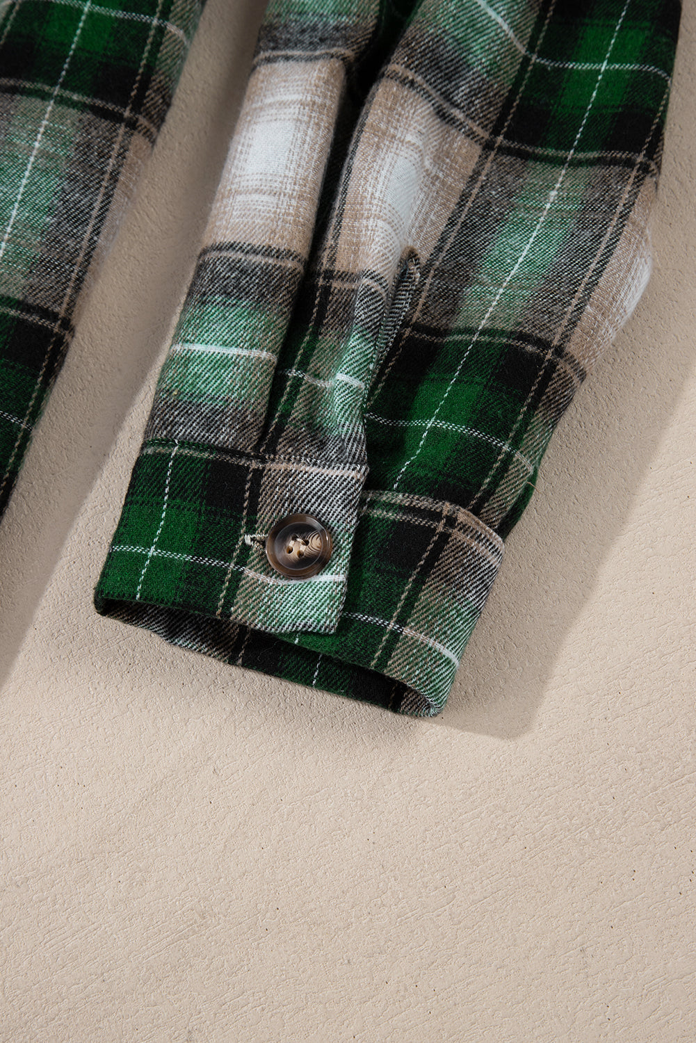 Plaid Hooded Button-Up Shacket