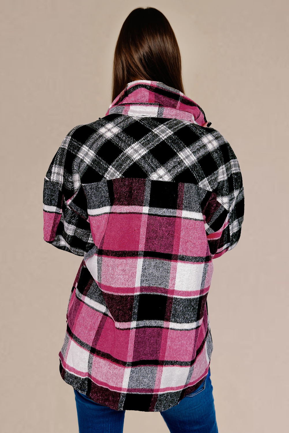Black Plaid Colorblock