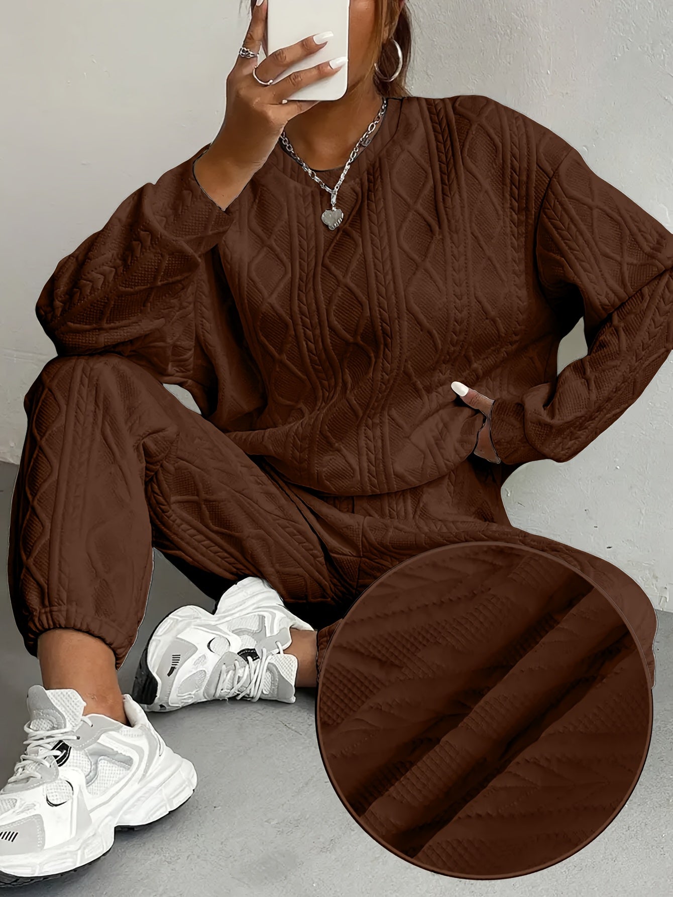 It’s Me Loungewear Set - Oversized Sweater & Cuffed Pants Two-Piece