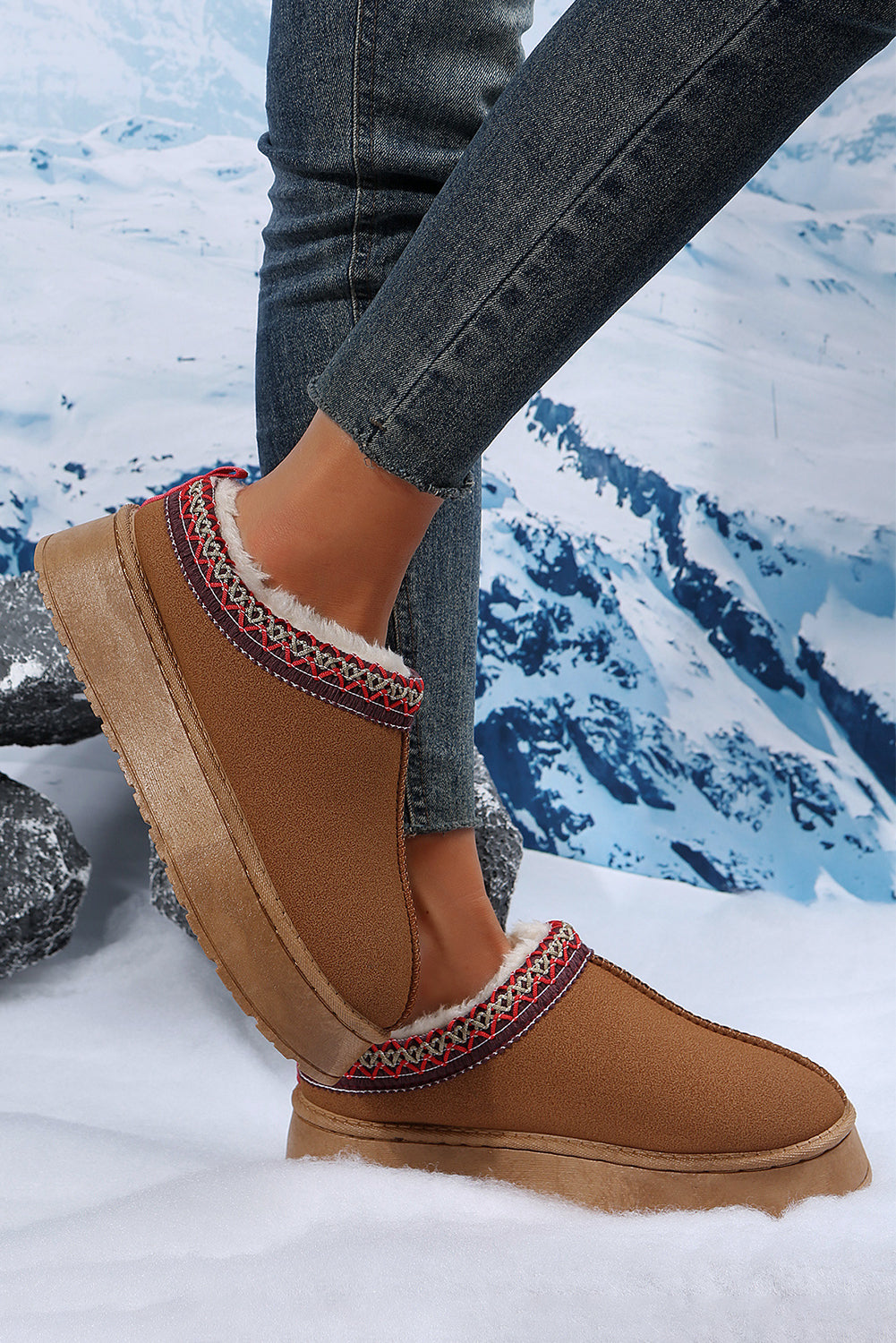 Chestnut Suede Plush Boots