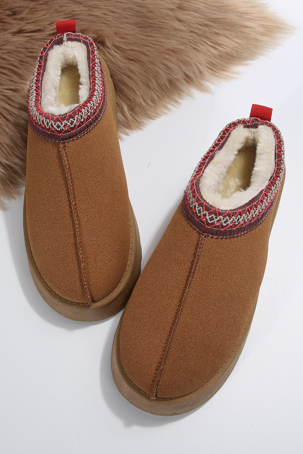 Chestnut Suede Plush Boots