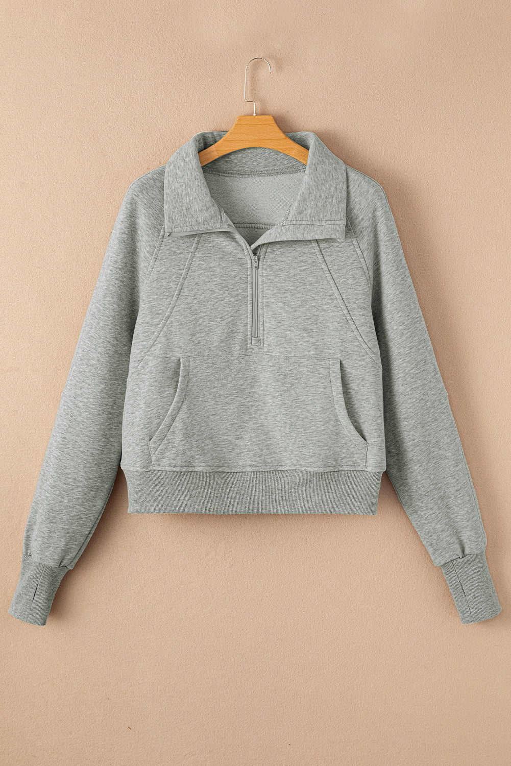 Chic Comfort Half-Zip Pullover – Heather Gray