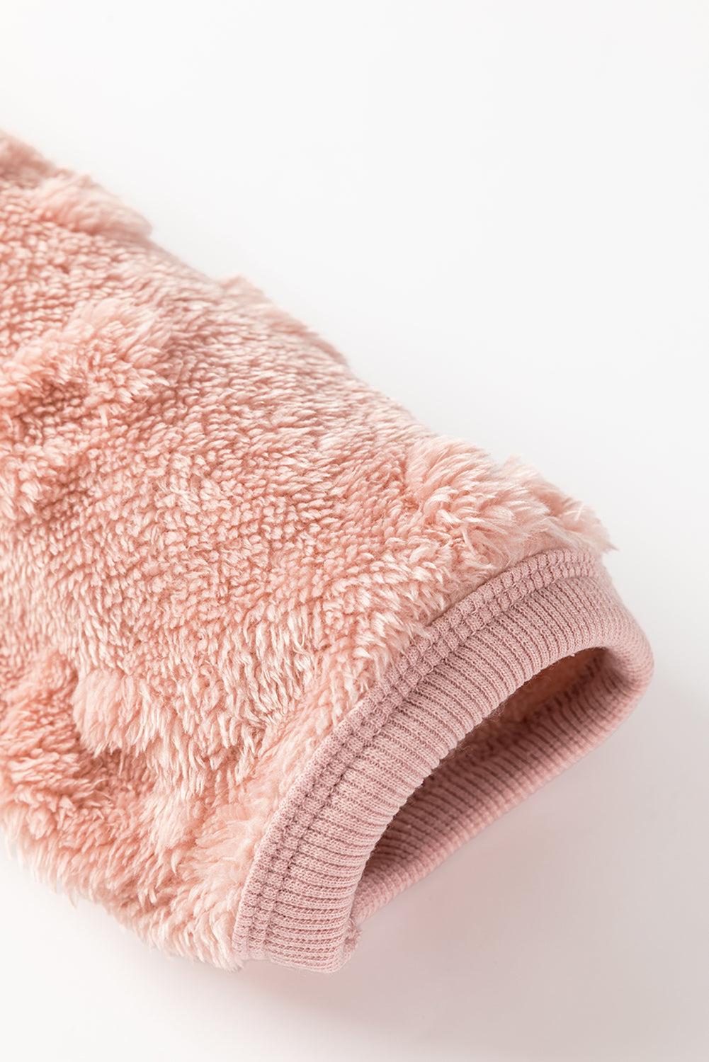 Light Pink Leopard Fleece Loose Two Piece Lounge Set