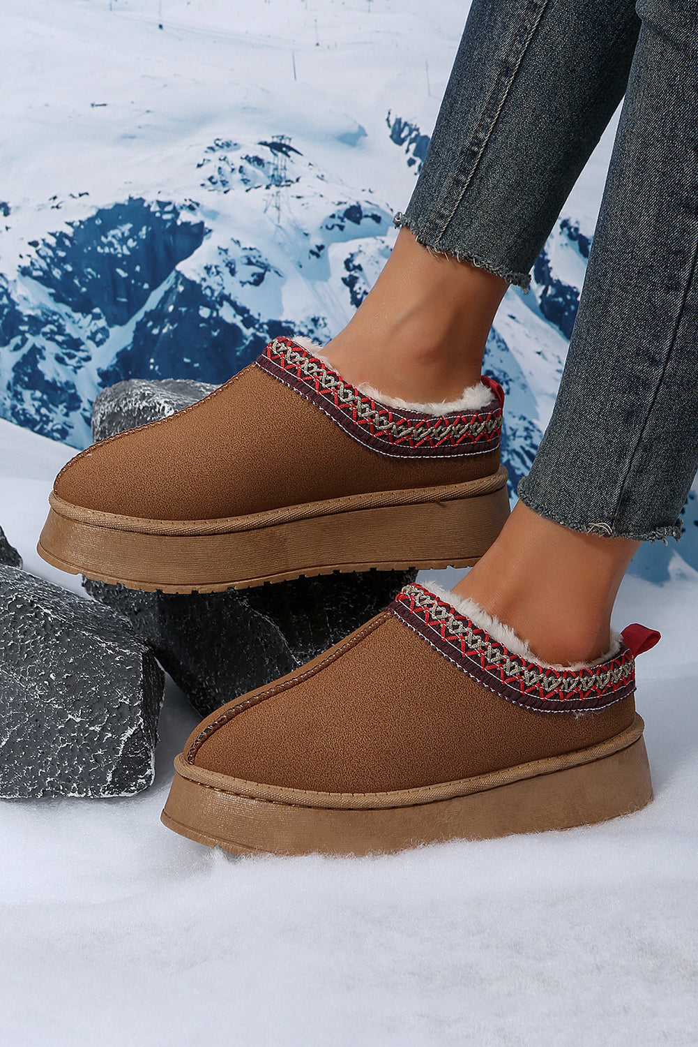 Chestnut Suede Plush Boots