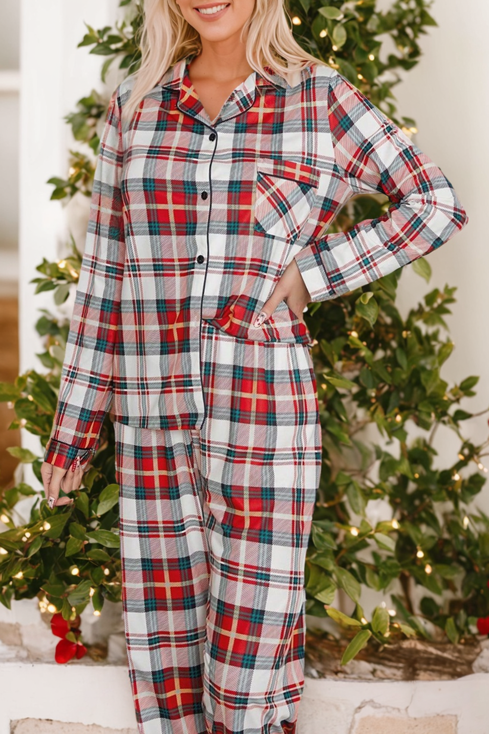 Cozy Holiday Plaid Pajama Set