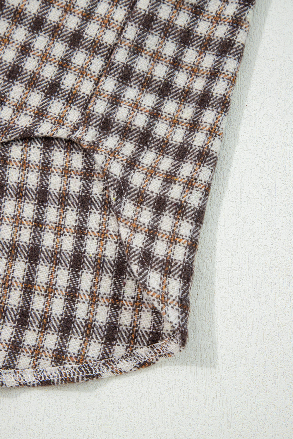 Casual Corduroy Plaid Shacket
