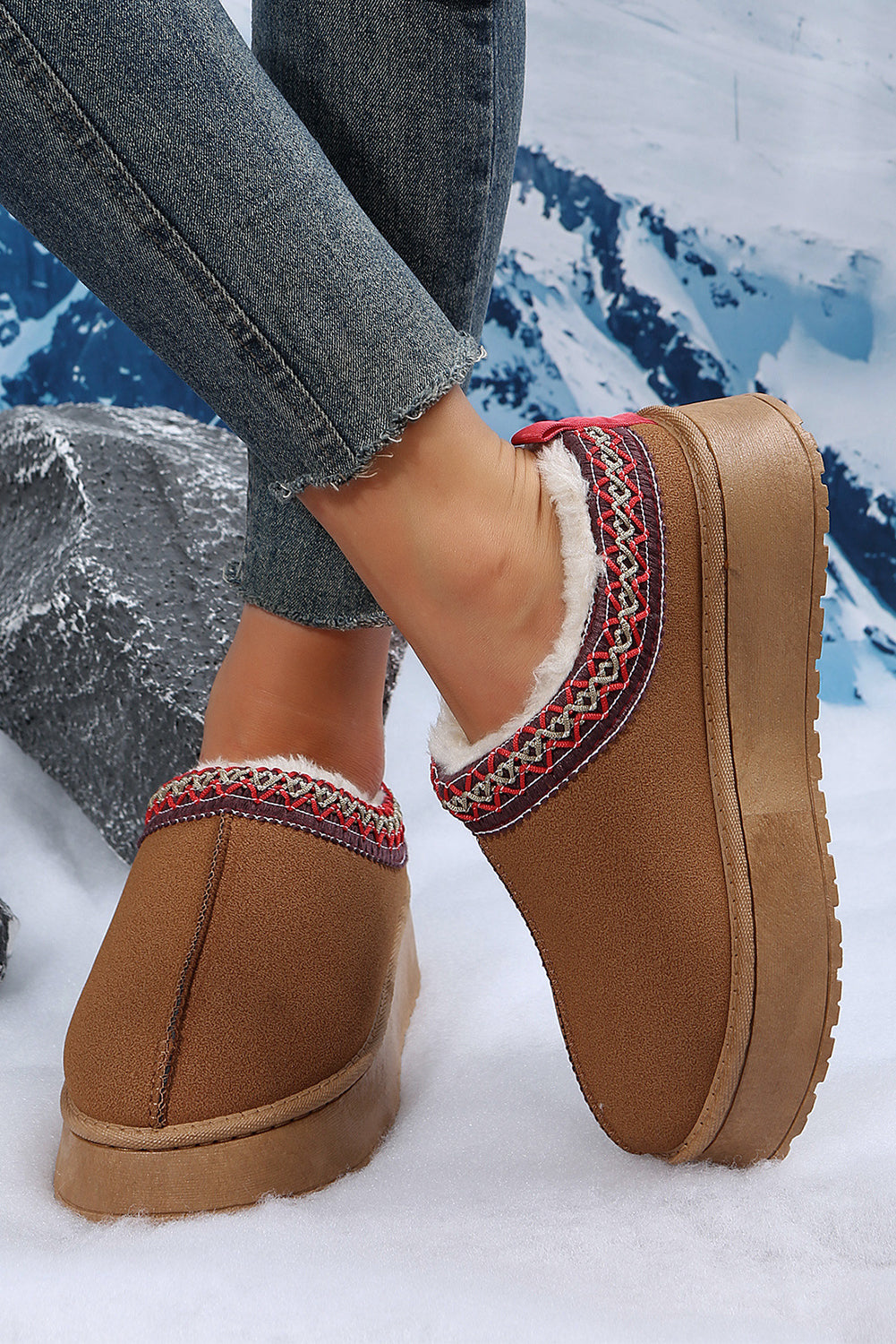 Chestnut Suede Plush Boots