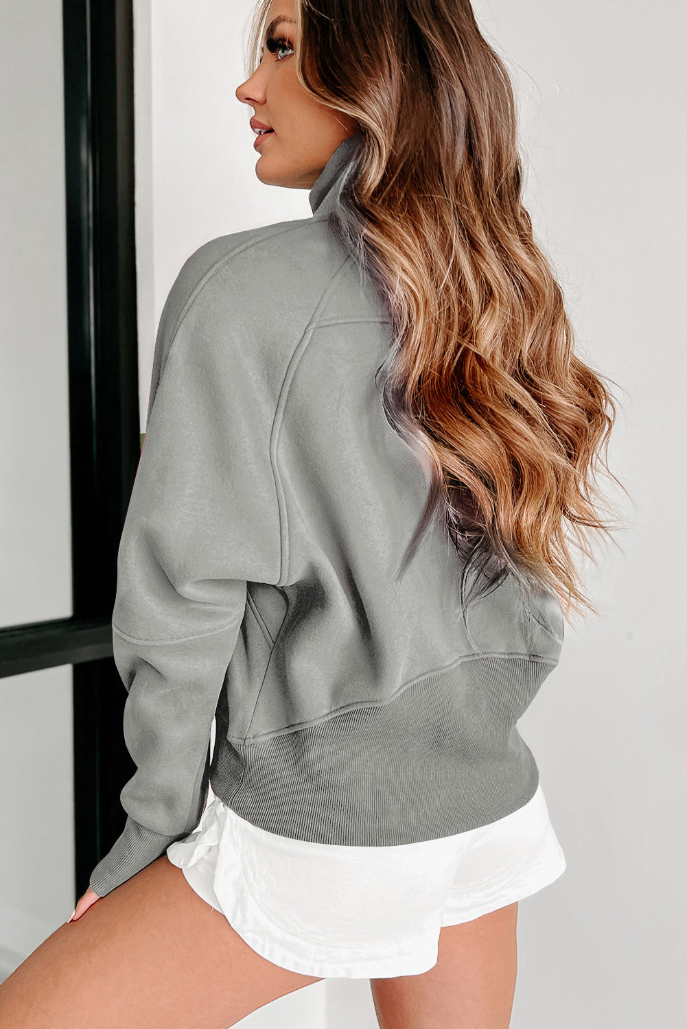 Chic Comfort Half-Zip Pullover – Heather Gray