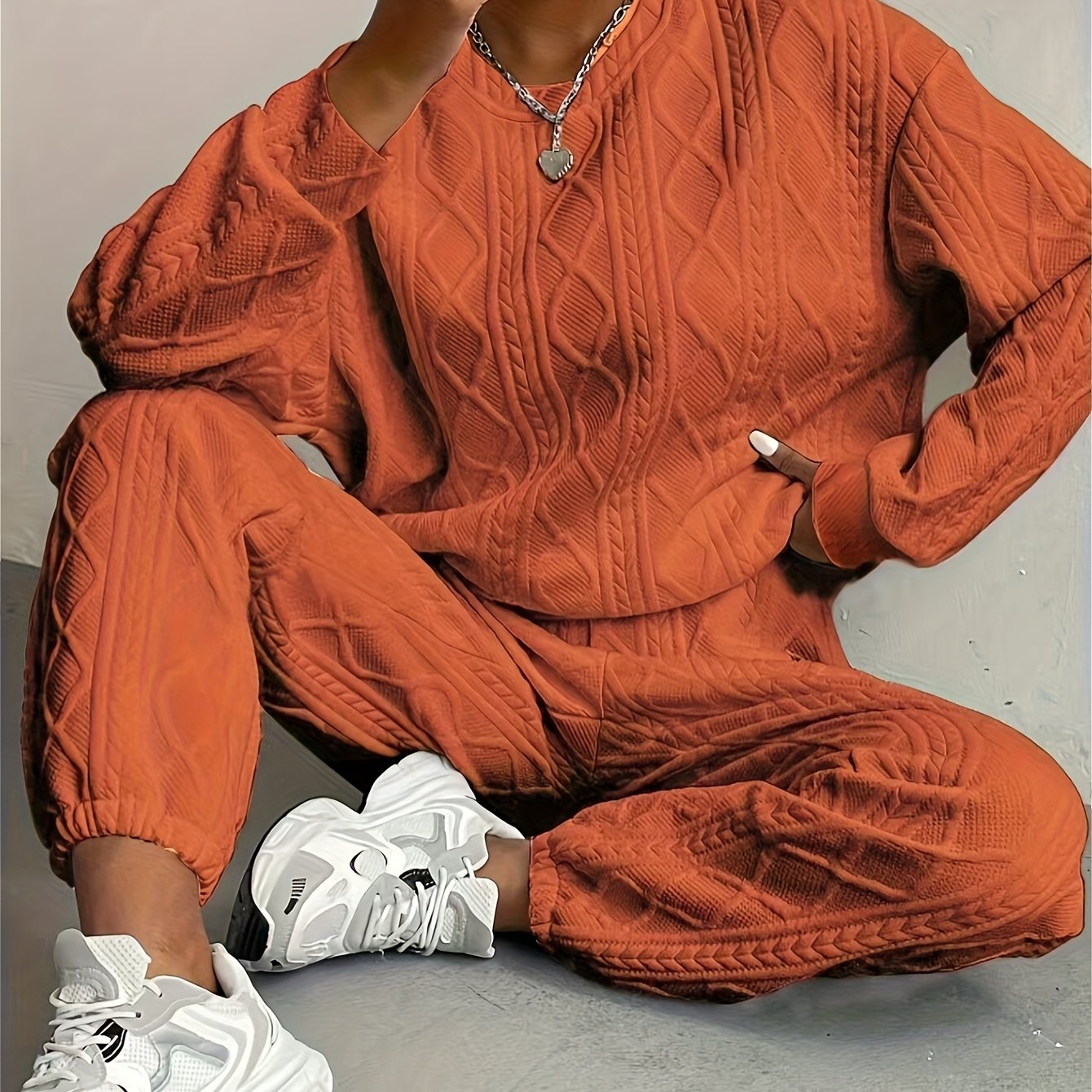 It’s Me Loungewear Set - Oversized Sweater & Cuffed Pants Two-Piece