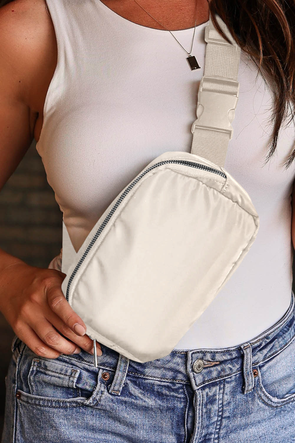 Khaki Crossbody Chest Bag