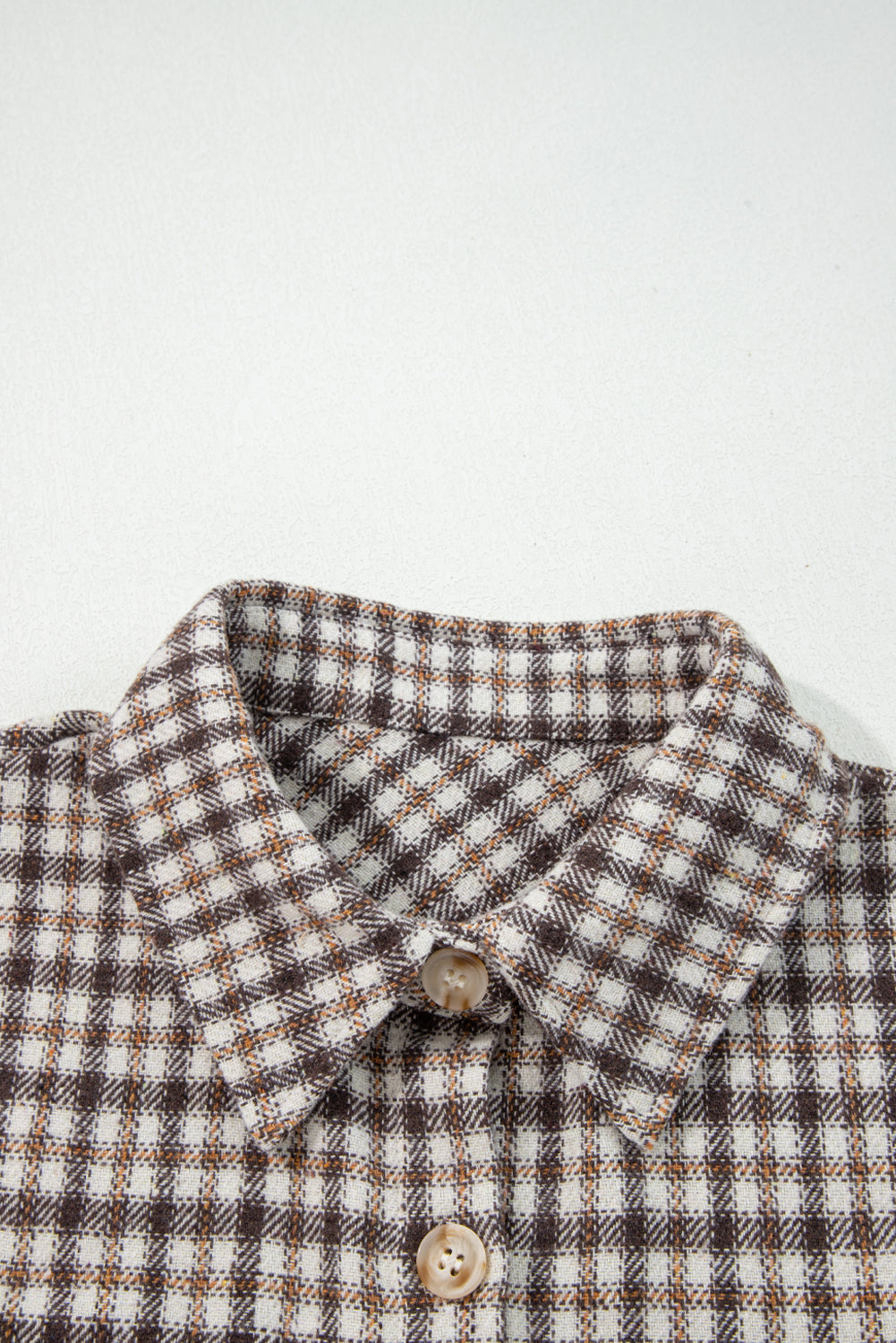 Casual Corduroy Plaid Shacket