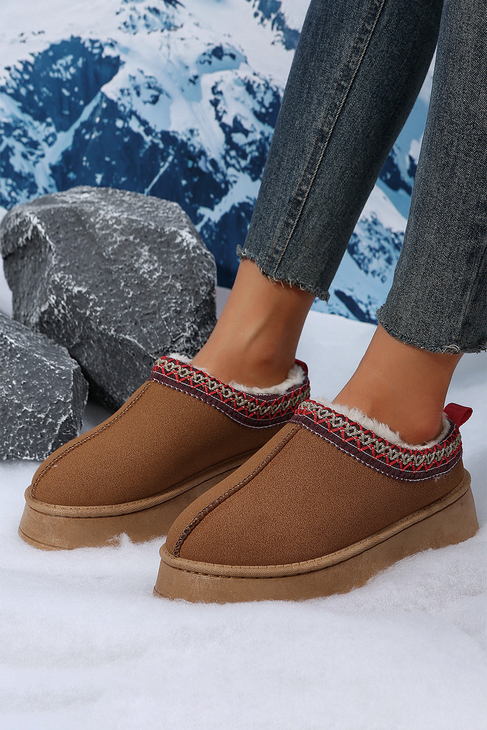 Chestnut Suede Plush Boots