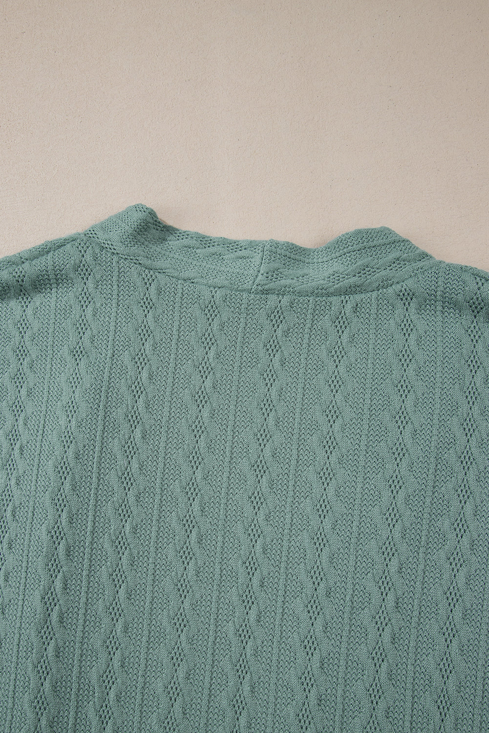 Canton Knit Side Pockets Open Front Cardigan