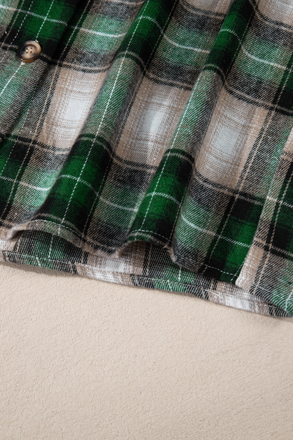 Plaid Hooded Button-Up Shacket