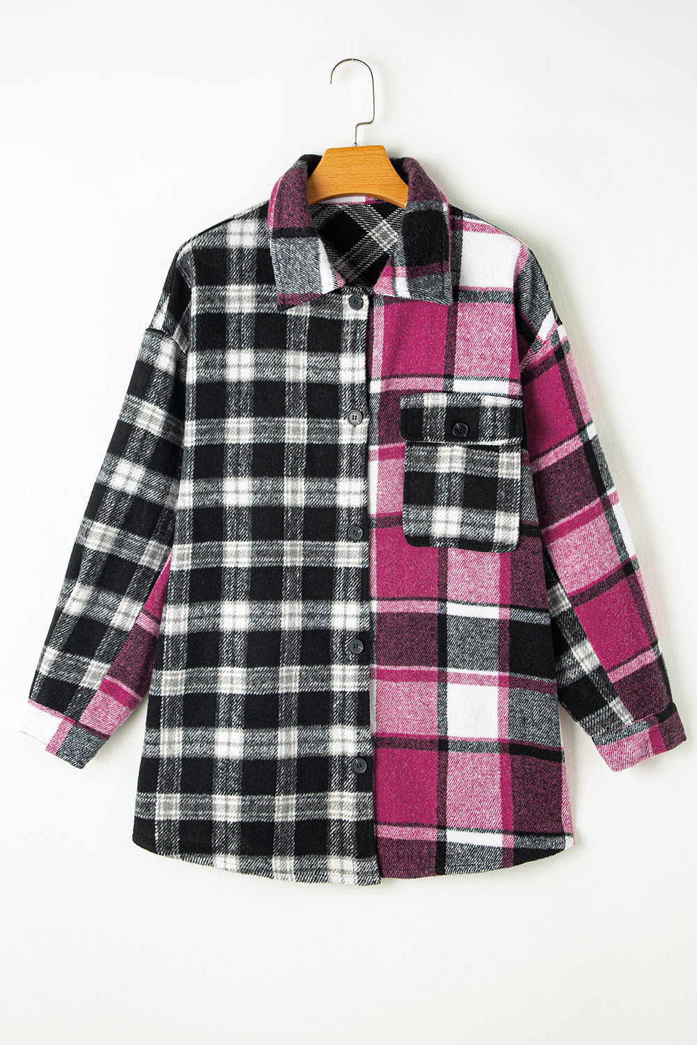 Black Plaid Colorblock