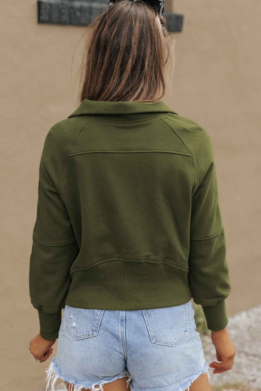 Cozy Olive Zip-Up Thermal Hoodie