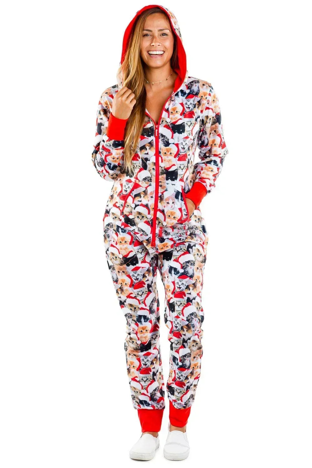 🎄 Cozy Holiday Onesie Jumpsuit — Match, Mingle & Stay Warm in Style