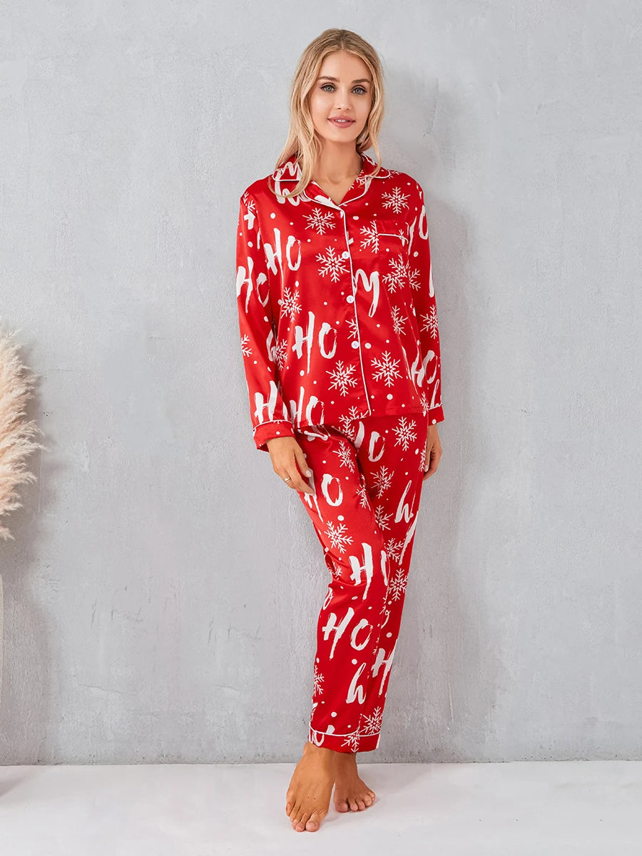 Gift 2 Piece Pajamas Set Long Sleeve