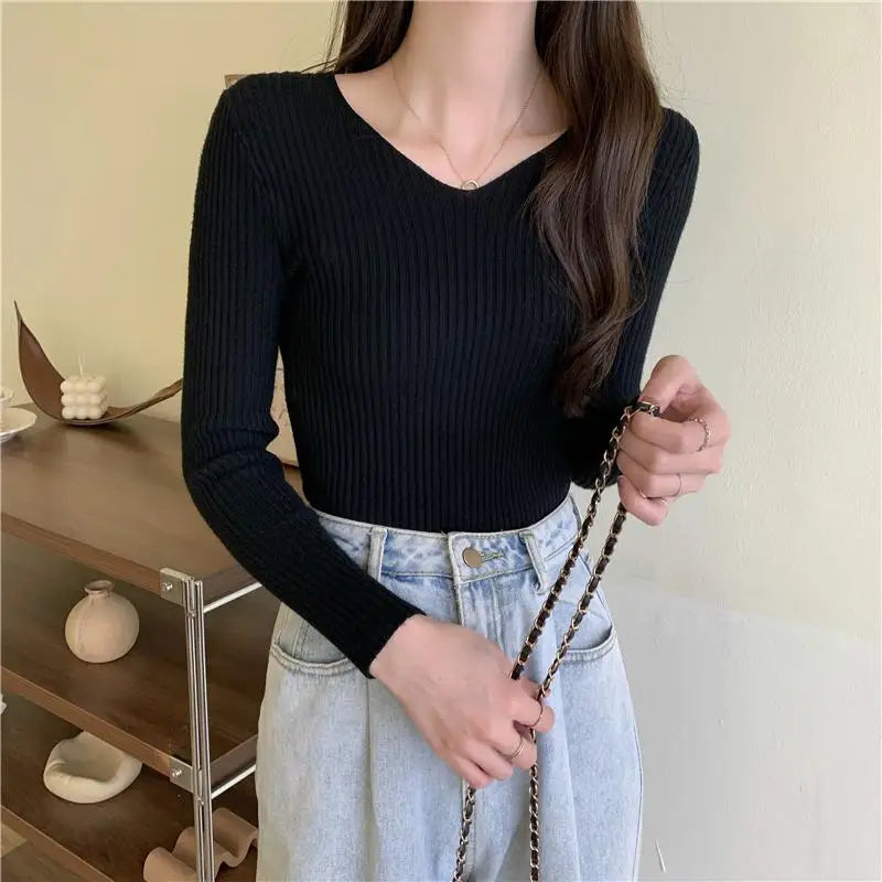 Long Sleeve Knitted Pullovers
