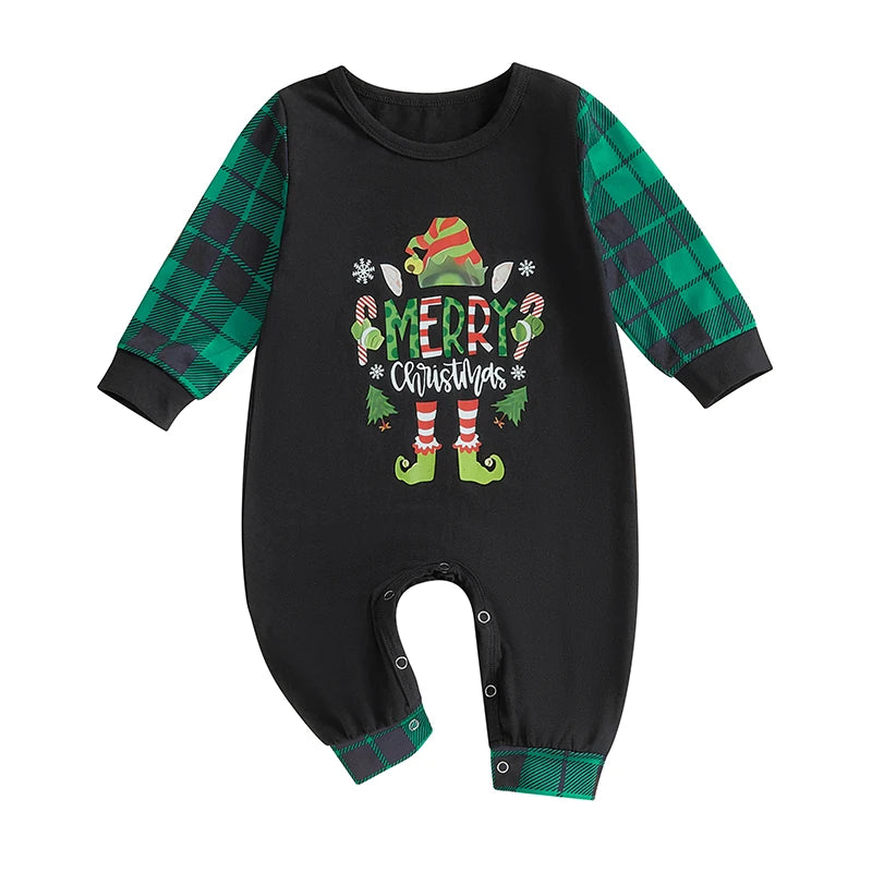 Christmas Family Matching  Top and Cozy Plaid Bottoms