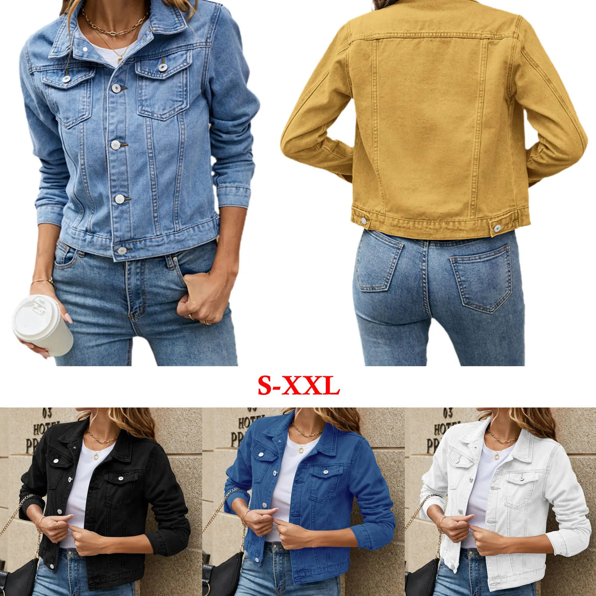 Denim Jacket Solid Button Down