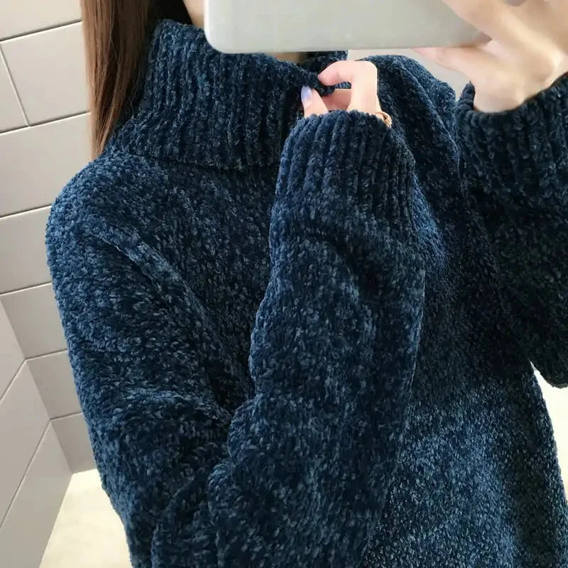 Chenille Turtleneck Sweater