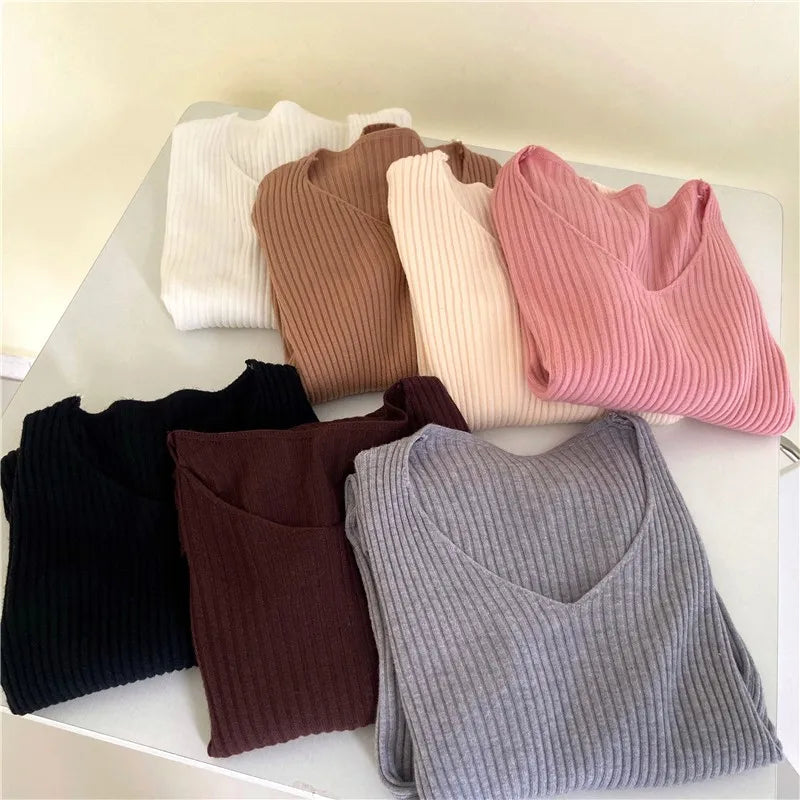 Long Sleeve Knitted Pullovers