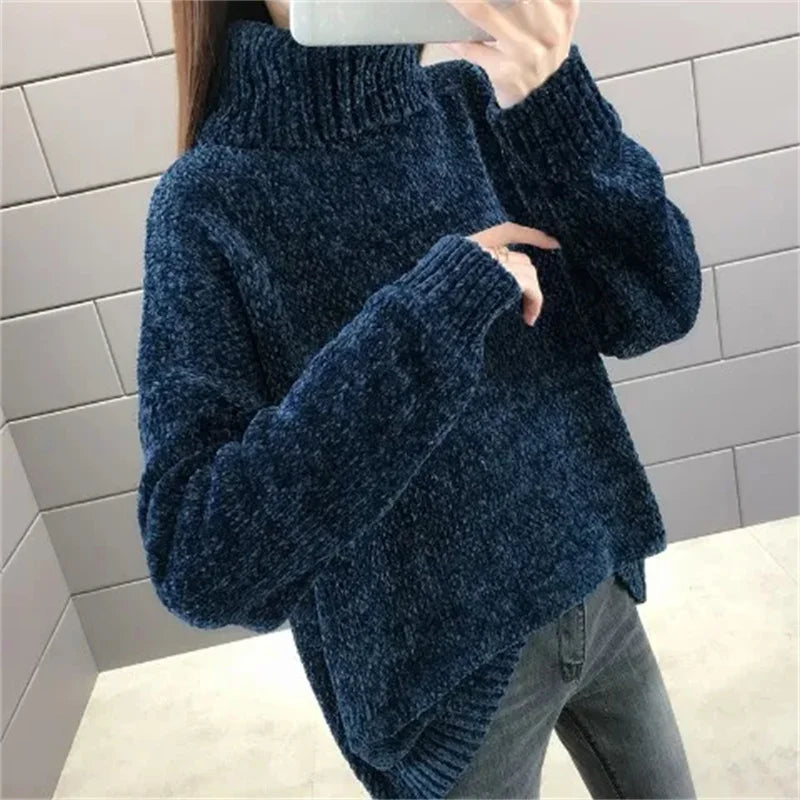 Chenille Turtleneck Sweater
