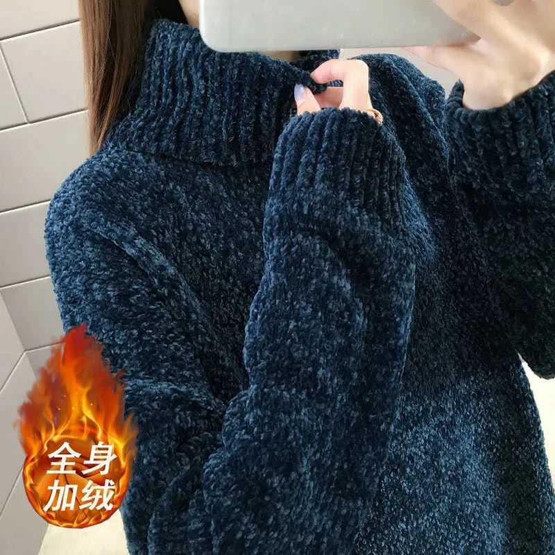 Chenille Turtleneck Sweater