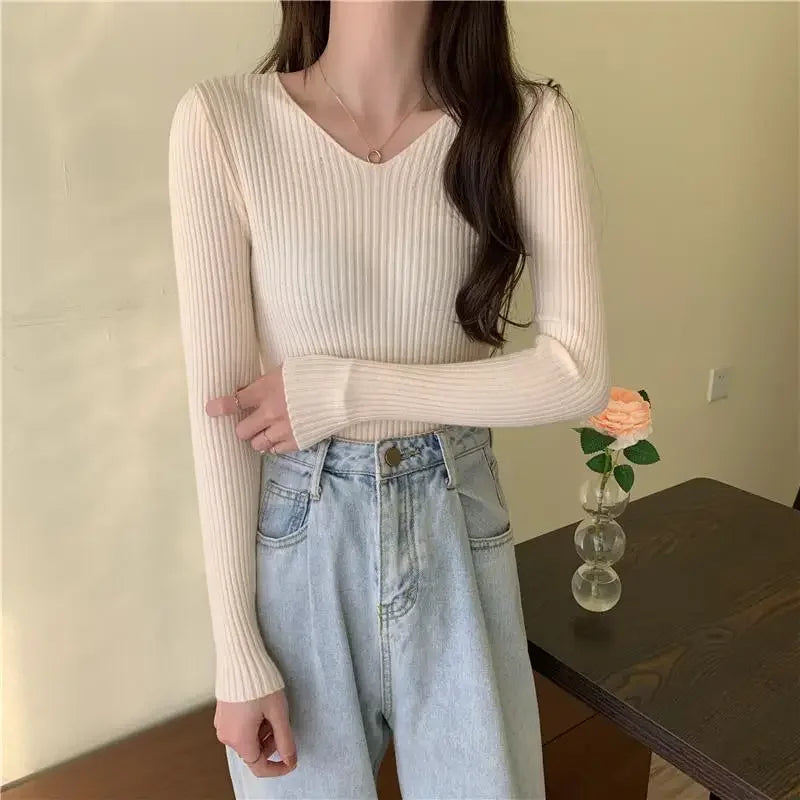 Long Sleeve Knitted Pullovers