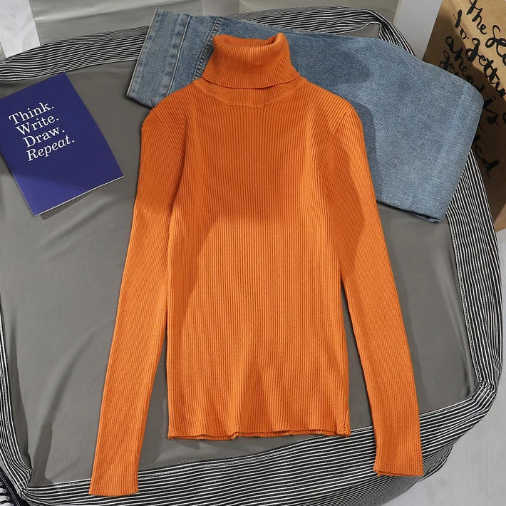 Fall Turtleneck Sweater Knitted