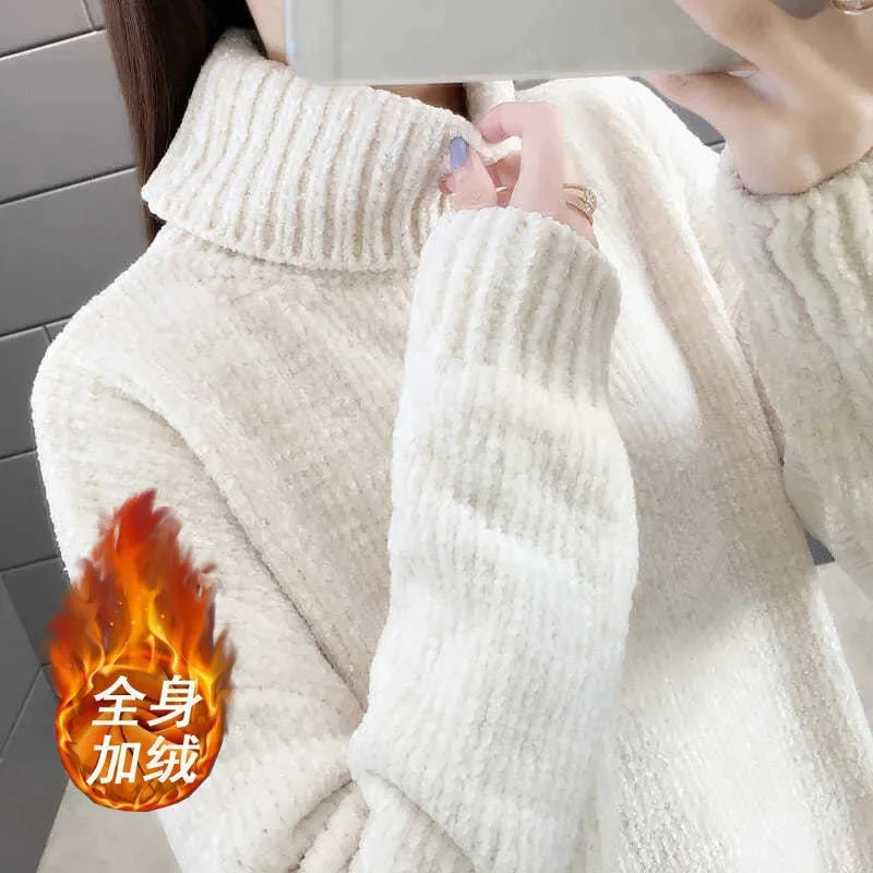 Chenille Turtleneck Sweater