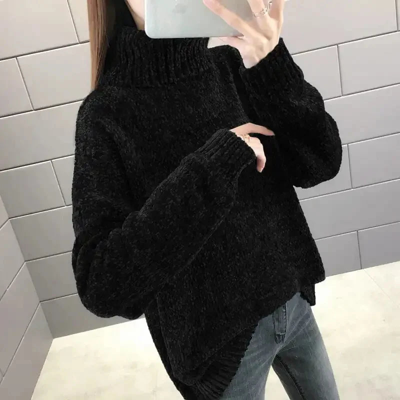 Chenille Turtleneck Sweater