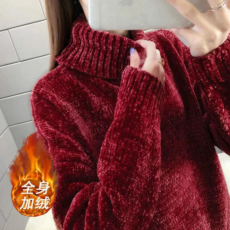 Chenille Turtleneck Sweater