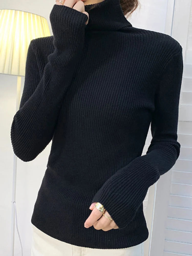 Cozy Fall Turtleneck Sweater Chunky Knit, Soft & Stylish