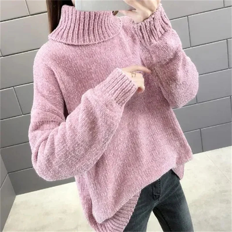 Chenille Turtleneck Sweater