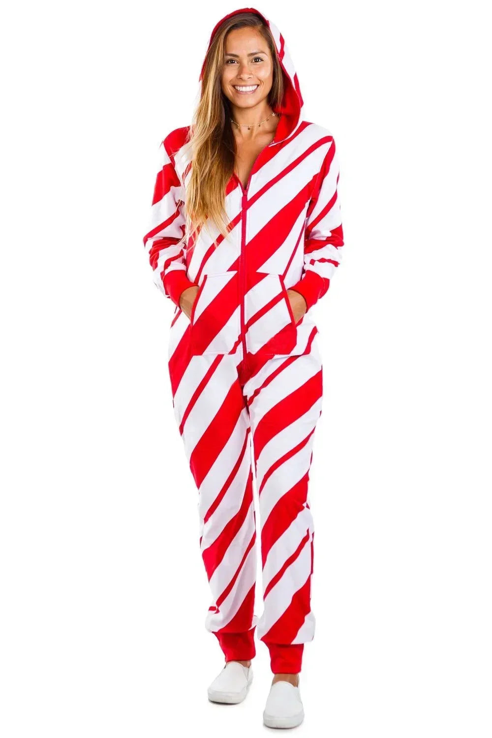 🎄 Cozy Holiday Onesie Jumpsuit — Match, Mingle & Stay Warm in Style