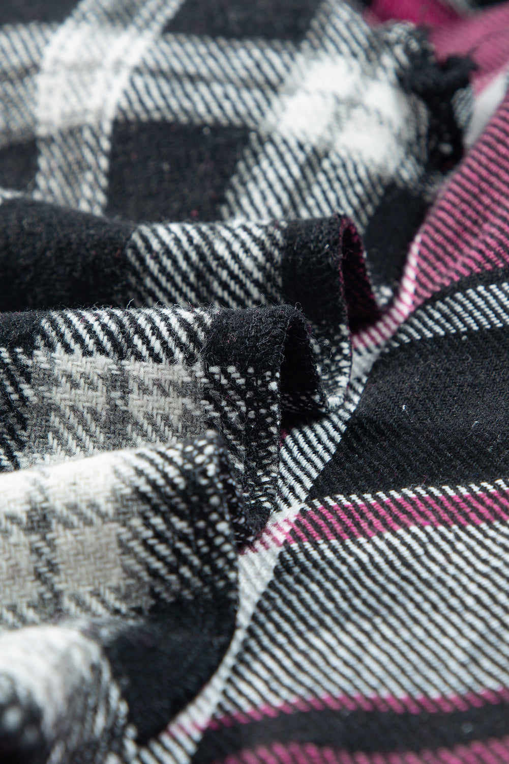 Black Plaid Colorblock