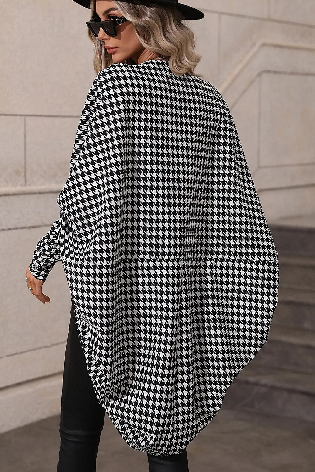 Black Print Long Kimonos