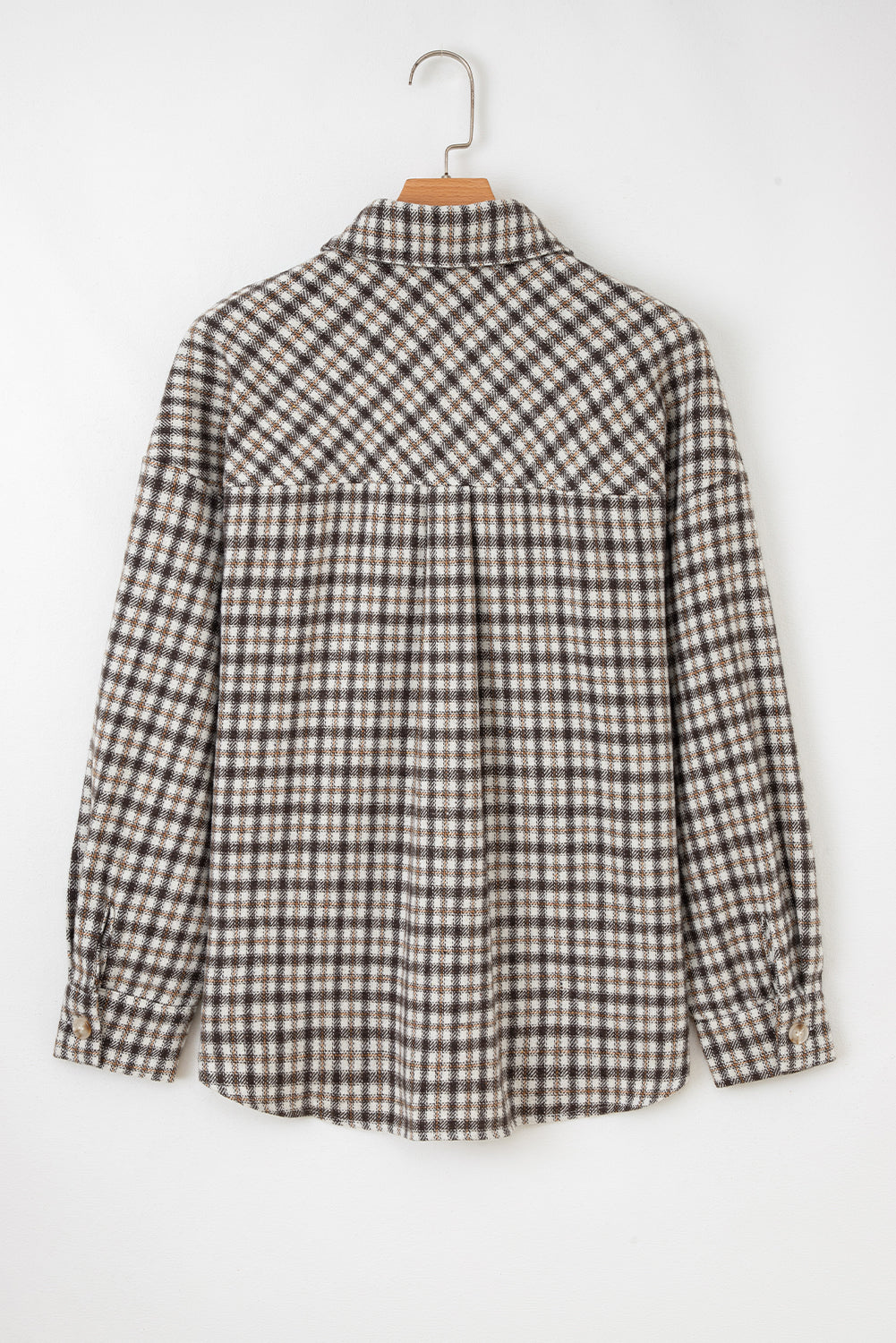 Casual Corduroy Plaid Shacket