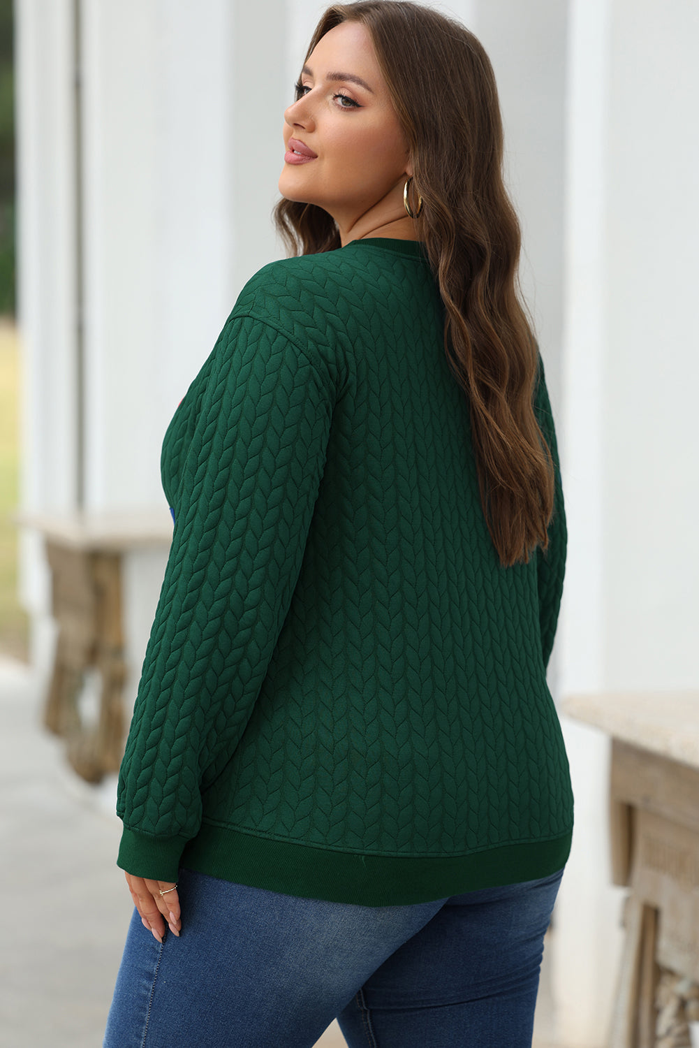 Blackish Green Merry And Bright Pullover Sweatshirt