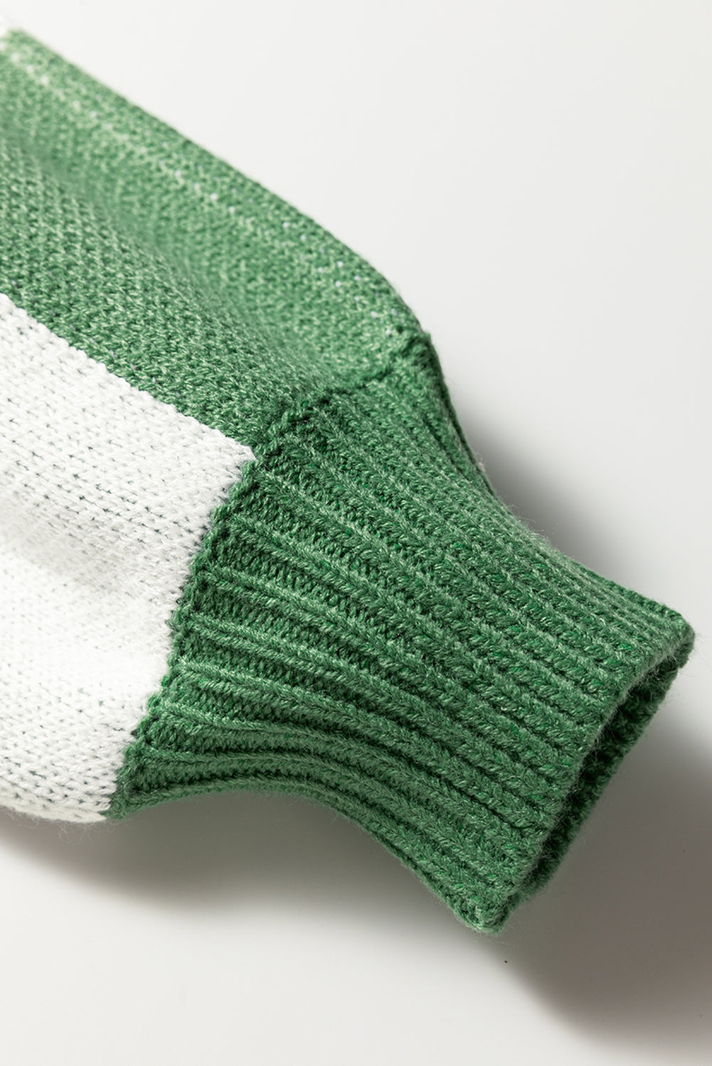 Mist Green Polo Collar Loose Sweater