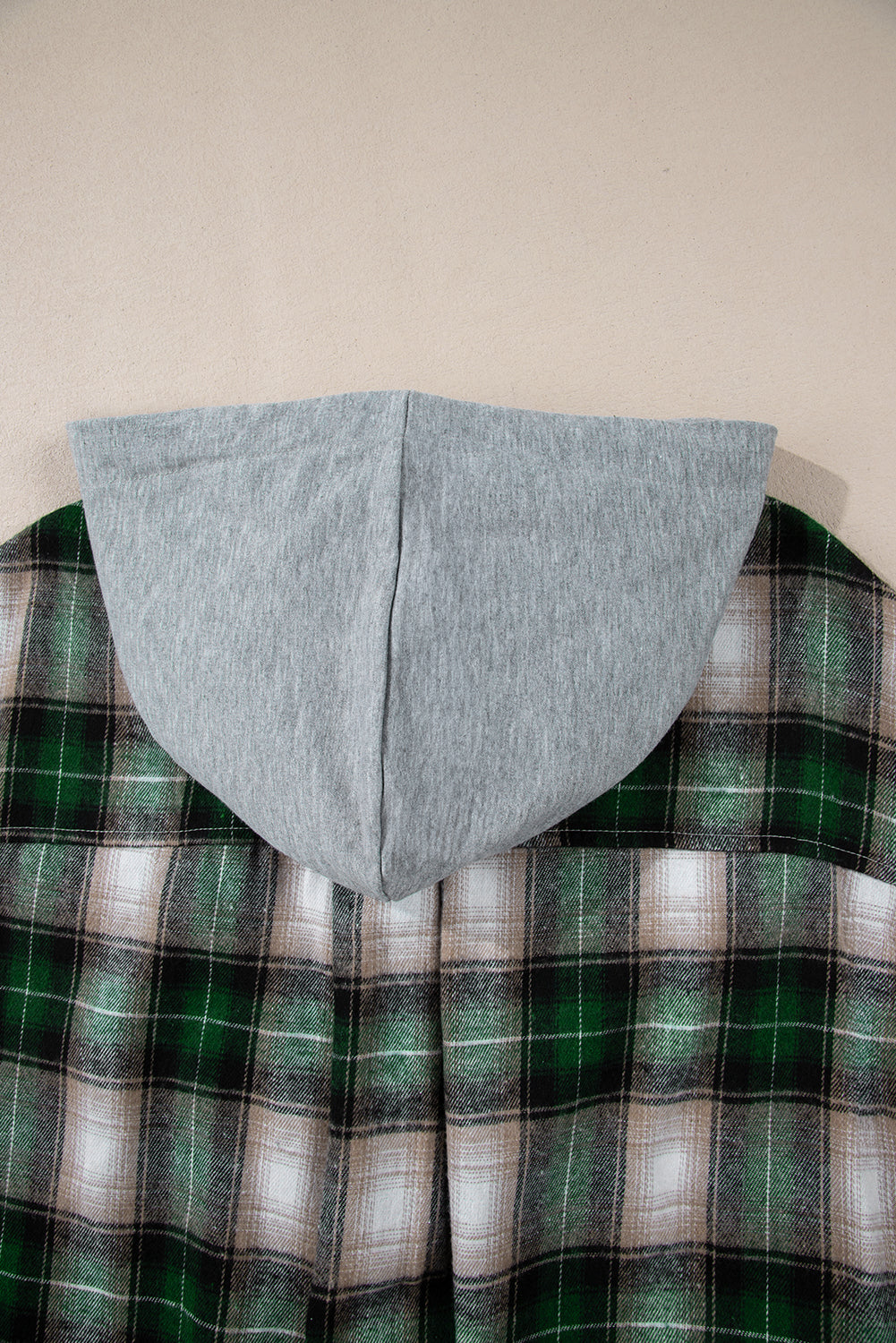 Plaid Hooded Button-Up Shacket