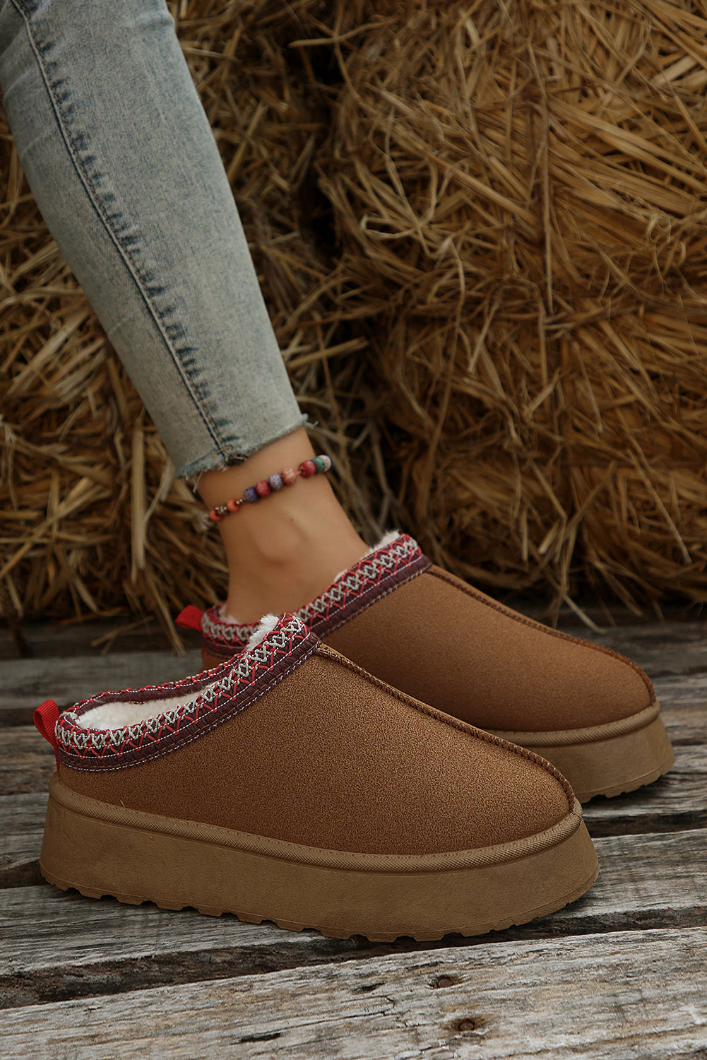 Chestnut Suede Plush Boots