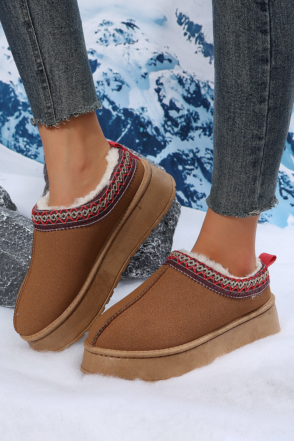 Chestnut Suede Plush Boots